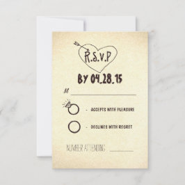 tarjetas RSVP de boda moderna y creativa