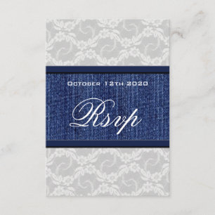 Tarjetas RSVP de boda occidental en el país de Lac