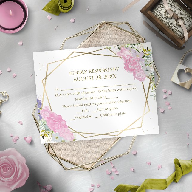 Tarjetas RSVP de Boda Primaria de Flor Silvestre D (Subido por el creador)