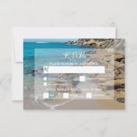 Tarjetas RSVP de Boda Rocky Beach