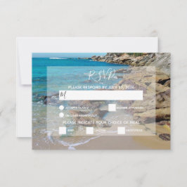 Tarjetas RSVP de Boda Rocky Beach