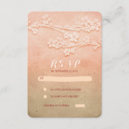 tarjetas RSVP de boda rosa de color agua