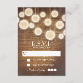 Tarjetas RSVP de boda rustica