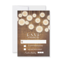 Tarjetas RSVP de boda rustica