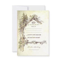 Tarjetas RSVP de boda rústica