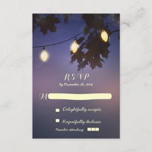 Tarjetas RSVP de boda rústica