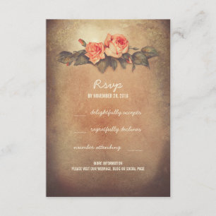Tarjetas RSVP de boda rústica