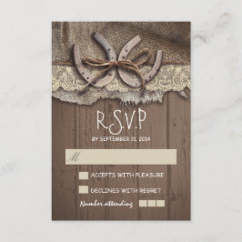 Tarjetas RSVP de boda rustica