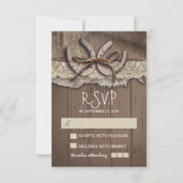 Tarjetas RSVP de boda rustica