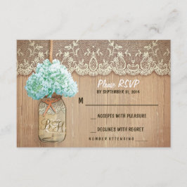 tarjetas RSVP de boda rústica de hormigón de masas