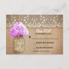 tarjetas RSVP de boda rústica de hormigón de masas