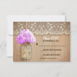 tarjetas RSVP de boda rústica de hormigón de masas
