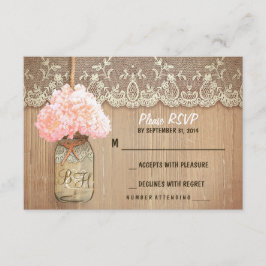 tarjetas RSVP de boda rústica de hormigón de masas