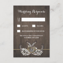 Tarjetas RSVP de boda Rústica por el aliento de un