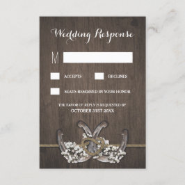 Tarjetas RSVP de boda Rústica por el aliento de un