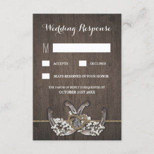 Tarjetas RSVP de boda Rústica por el aliento de un