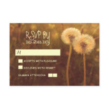 tarjetas RSVP de boda rústica romántica de los dan