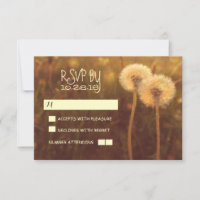 tarjetas RSVP de boda rústica romántica de los dan