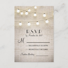 tarjetas RSVP de boda rústico elegante