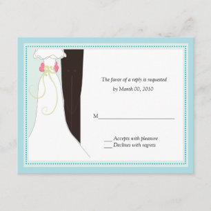 Tarjetas RSVP de boda simple
