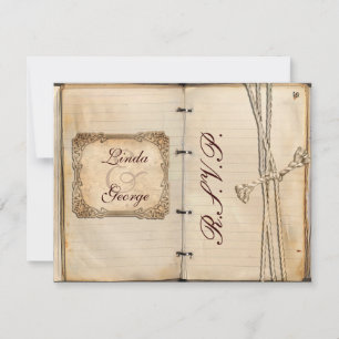 tarjetas rsvp de boda vintage