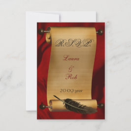 tarjetas rsvp de boda vintage estándar 3.5 x 5