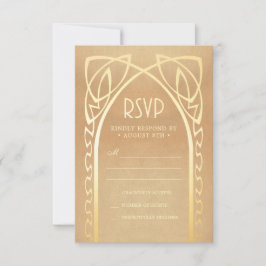 Tarjetas RSVP de boda | Vintage Nouveau