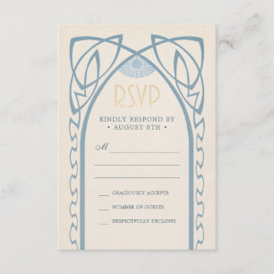 Tarjetas RSVP de boda   Vintage Nouveau