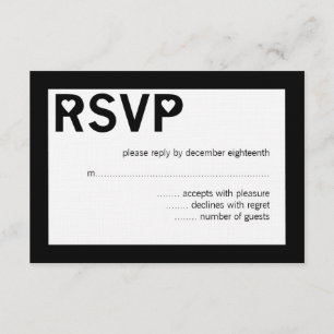 Tarjetas RSVP de boda y de Ampersor del Corazón Mo