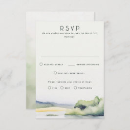 Tarjetas RSVP de bodas con temas de naturaleza