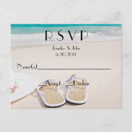 Tarjetas RSVP de bodas de destino de playa