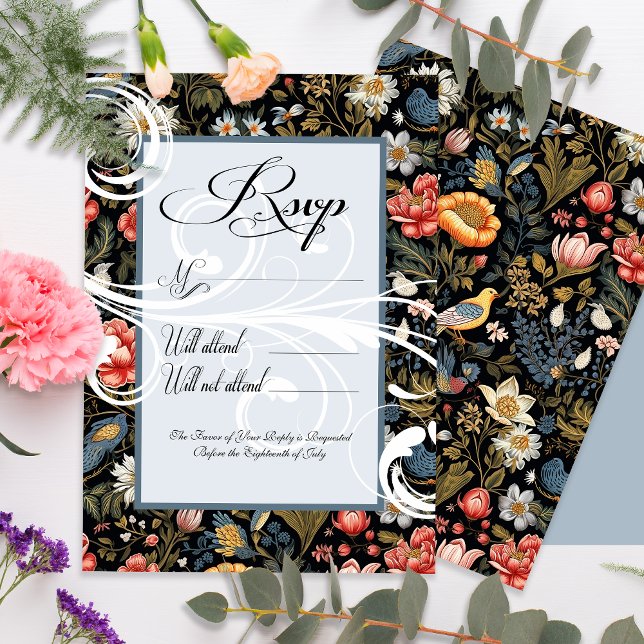 Tarjetas RSVP de bodas de jardín encantadas (Subido por el creador)