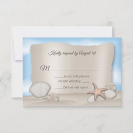 Tarjetas RSVP de bodas de playa