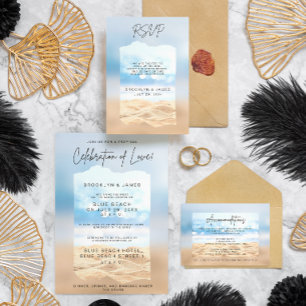 Tarjetas RSVP de bodas de playa