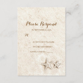 Tarjetas rsvp de bodas de playa