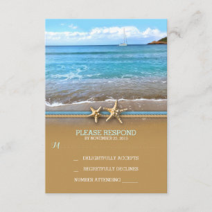 Tarjetas RSVP de bodas marítimas