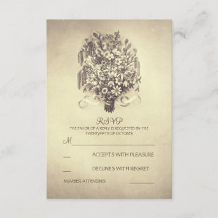 Tarjetas RSVP de bodas rusas vintage