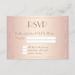 Tarjetas RSVP de bodas ventilares de Rubor