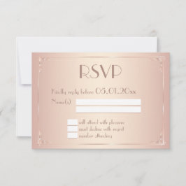 Tarjetas RSVP de bodas ventilares de Rubor