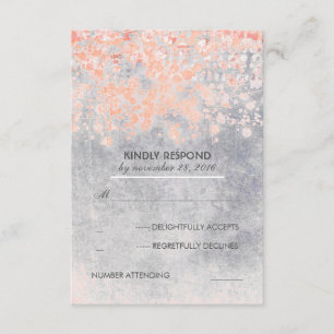 Tarjetas RSVP de bodas vinícolas rosadas