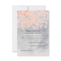 Tarjetas RSVP de bodas vinícolas rosadas