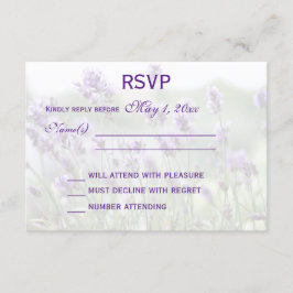 Tarjetas RSVP de Bohemia de Lavanda Personalizada