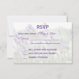 Tarjetas RSVP de Bohemia de Lavanda Personalizada
