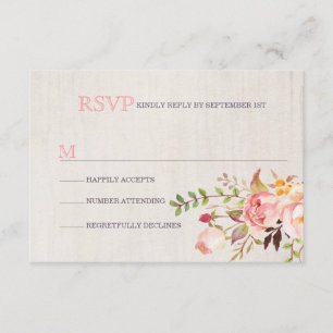 Tarjetas RSVP de Bohemias de Boda de Acuarela
