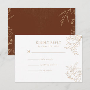 Tarjetas RSVP de Boho Wedding Floral