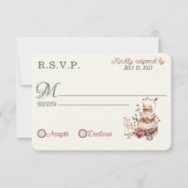 Tarjetas RSVP de caída romántica