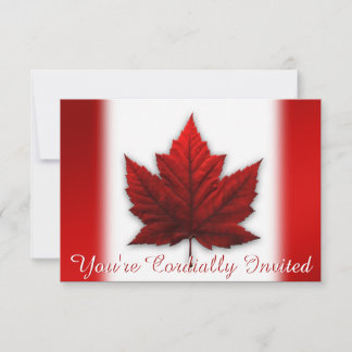Tarjetas RSVP de Canadá personalizadas invitadas a