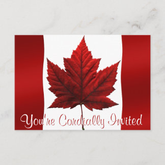 Tarjetas RSVP de Canadá personalizadas invitadas a
