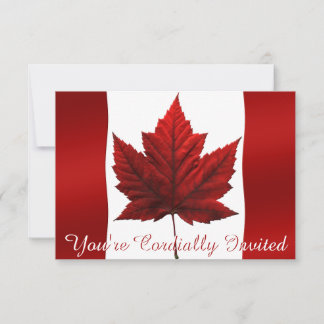 Tarjetas RSVP de Canadá personalizadas invitadas a