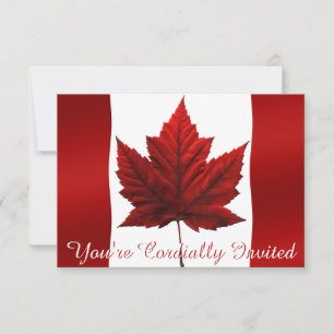 Tarjetas RSVP de Canadá personalizadas invitadas a